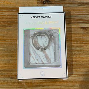 White and Rose Gold Marble Phone ring